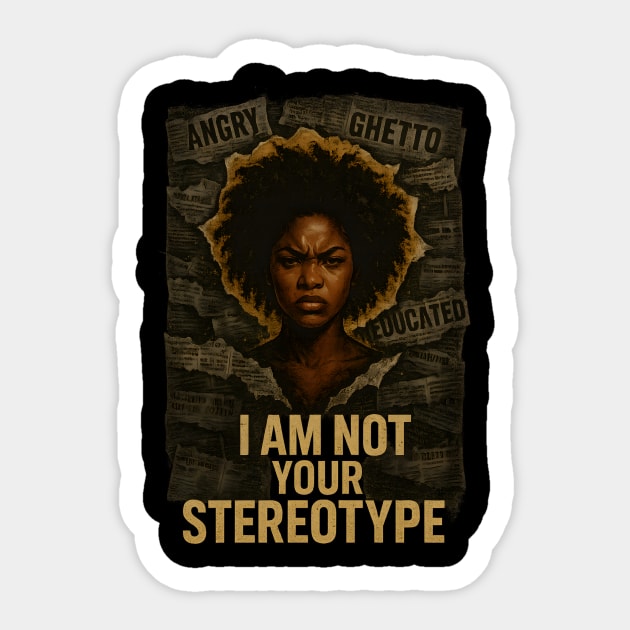 I Am Not Your Stereotype Sticker by Roots In Royalty